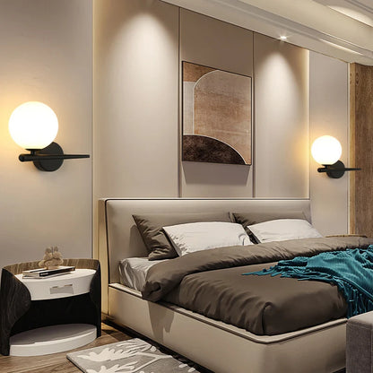 2 Appliques murales boule style chambre