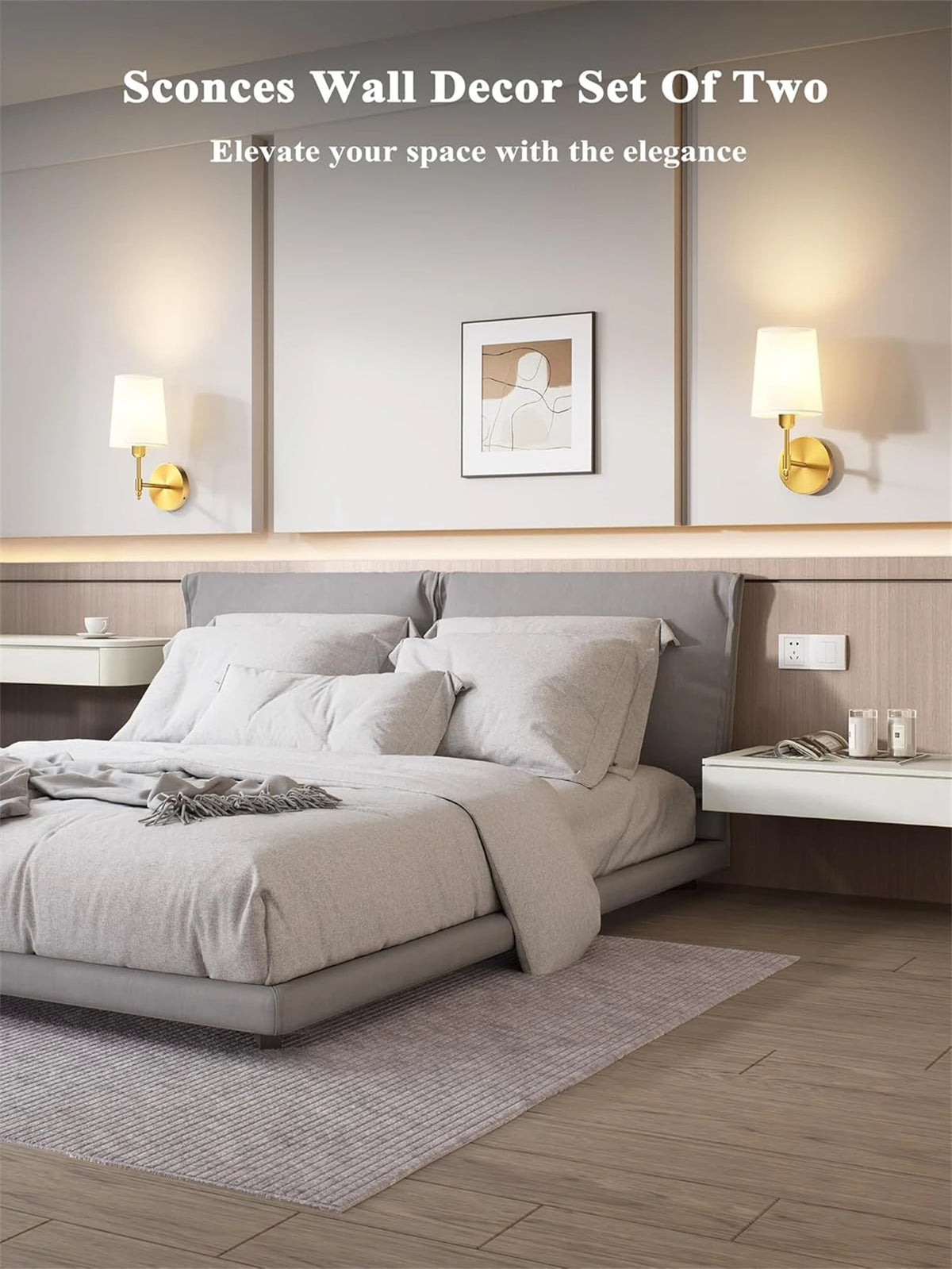 Abat jour applique murale chambre