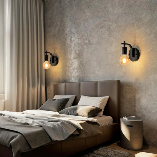 Applique mural métal noir ou blanc chambre 