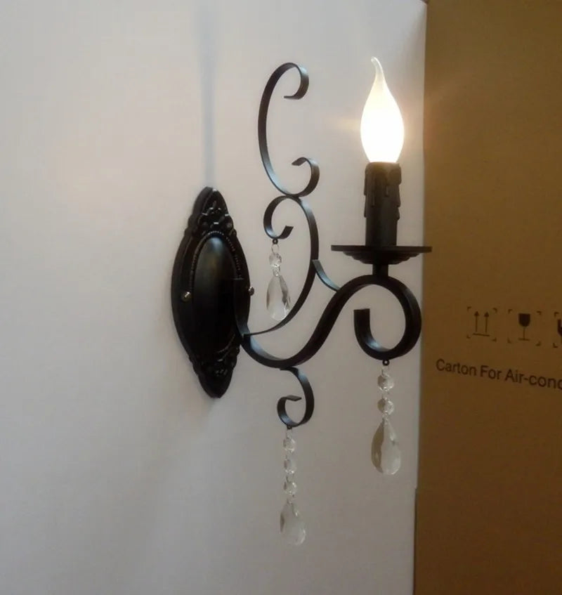Applique murale baroque noir modèle 2