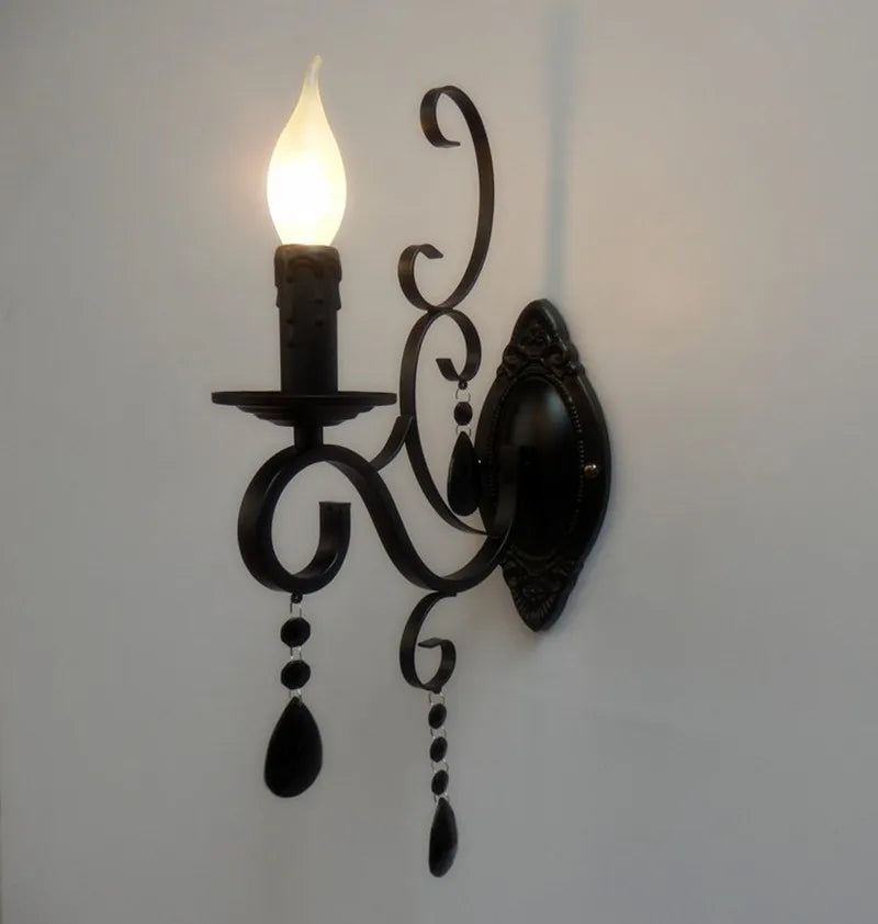 Applique murale baroque noir modèle 3