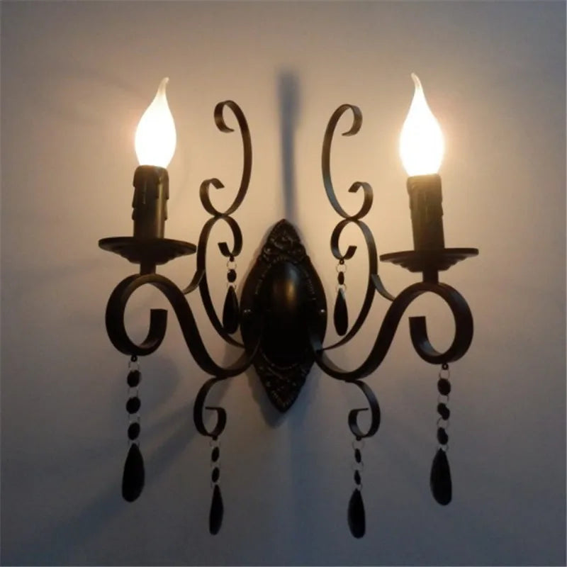Applique murale baroque noir modèle 4