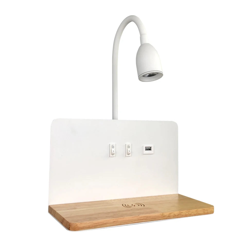 Applique murale blanche avec support