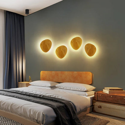 Applique murale design en bois chambre 2