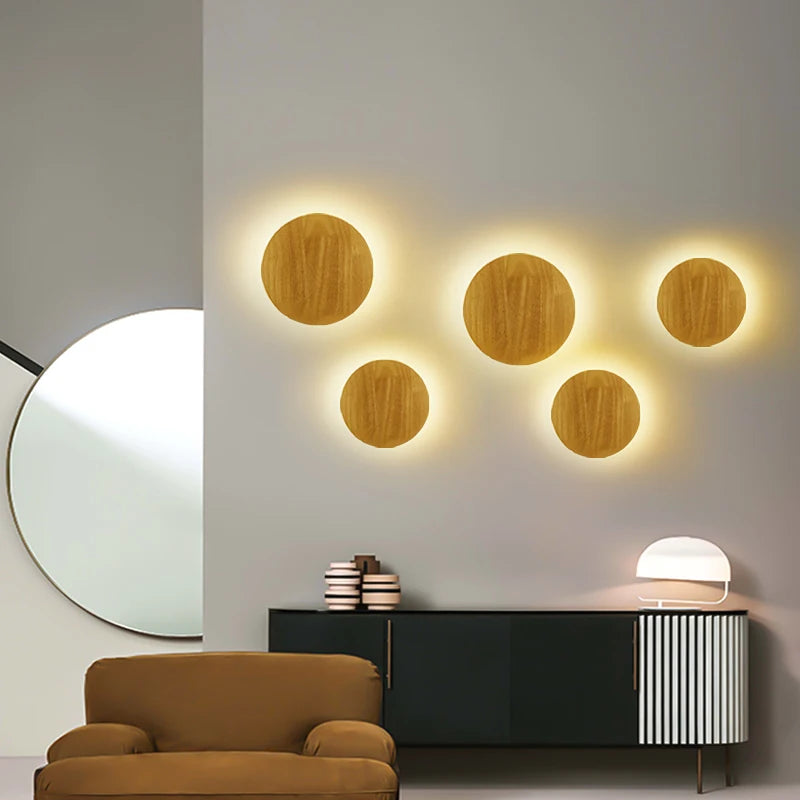 Applique murale design en bois séjour