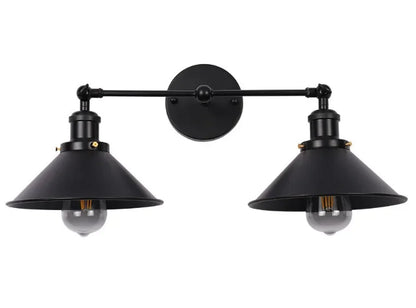 Applique murale double noir