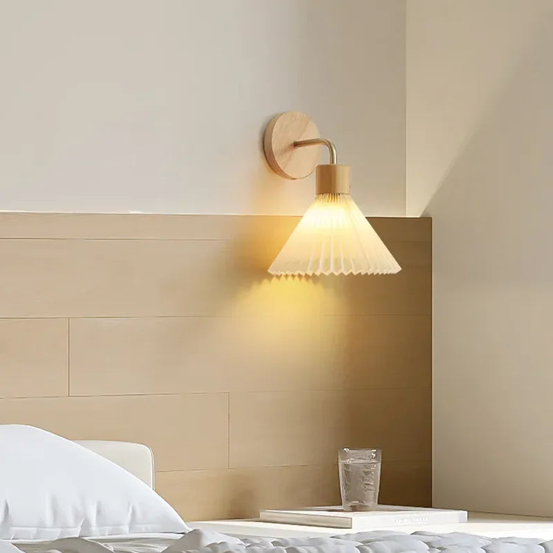 Applique murale en bois naturel chambre