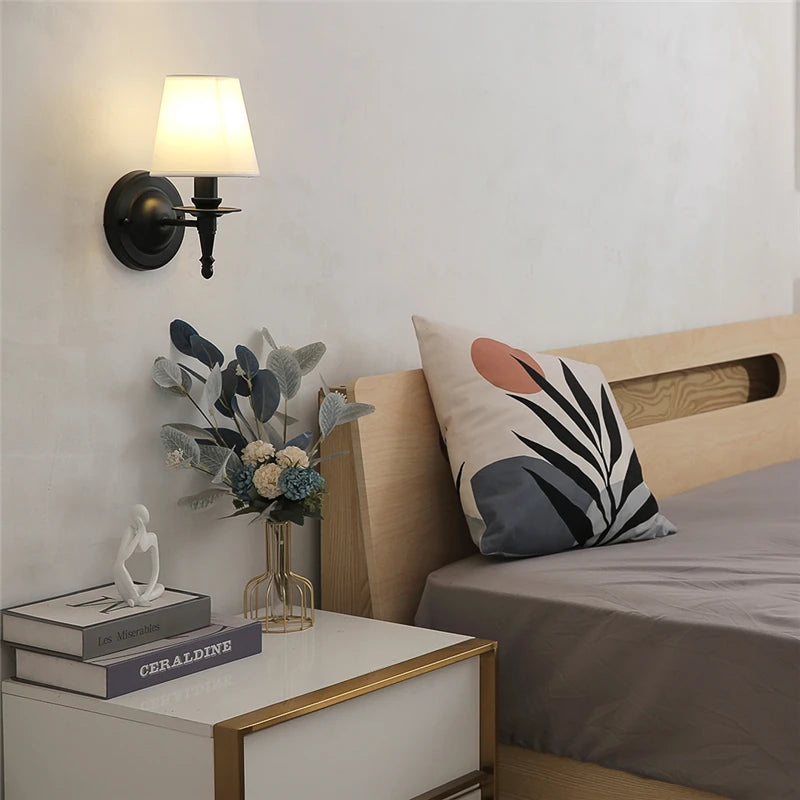 Applique murale en lin chambre
