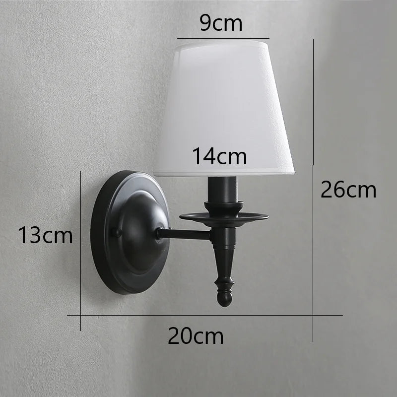 Applique murale en lin dimensions noir