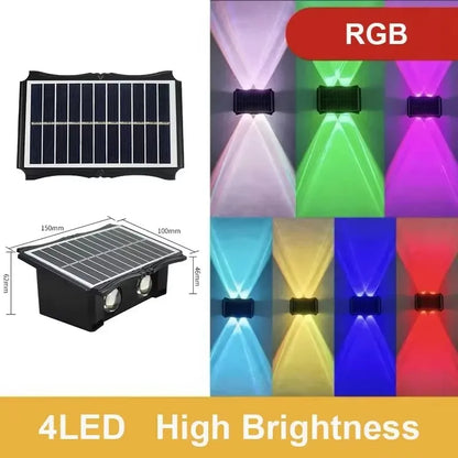 Applique murale extérieur pour terrasse RGB 4 LED haute luminosité 