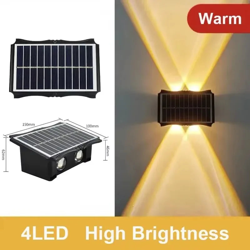 Applique murale extérieur pour terrasse chaud 4 LED haute luminosité 