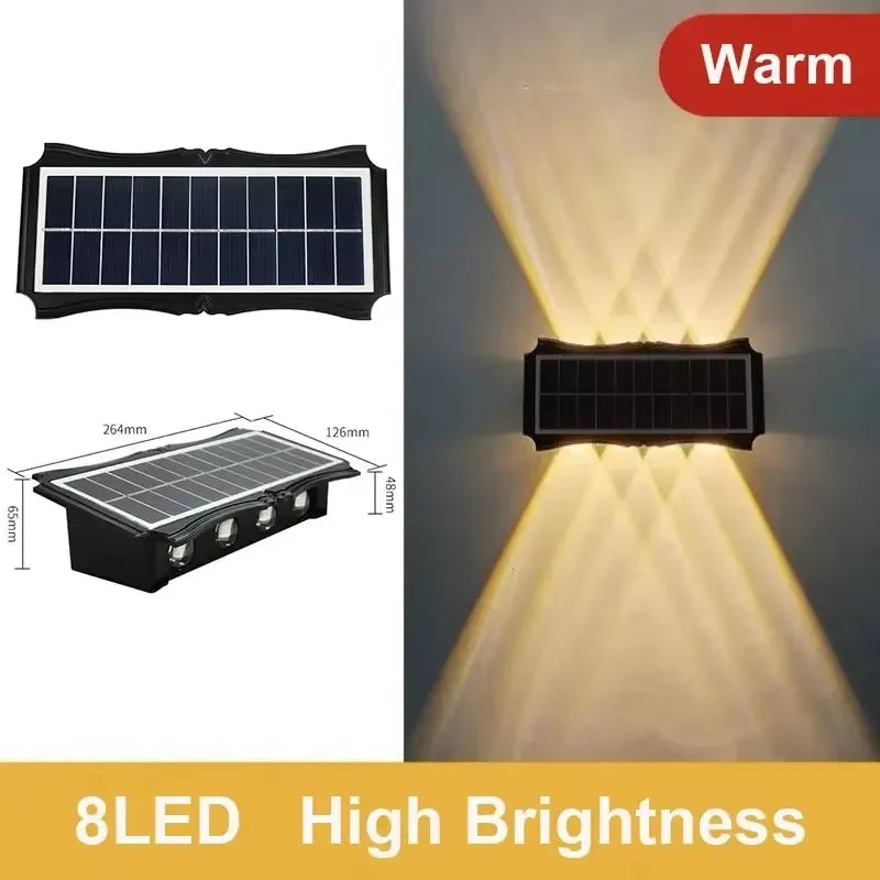 Applique murale extérieur pour terrasse chaud avec 8 LED haute luminosité 
