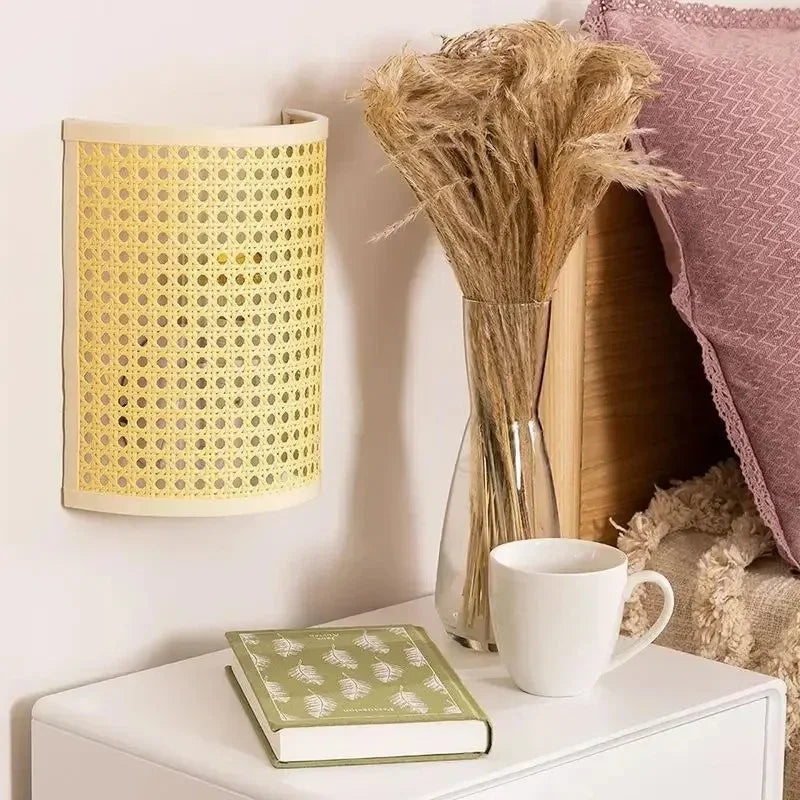 Applique murale fibre naturelle chambre