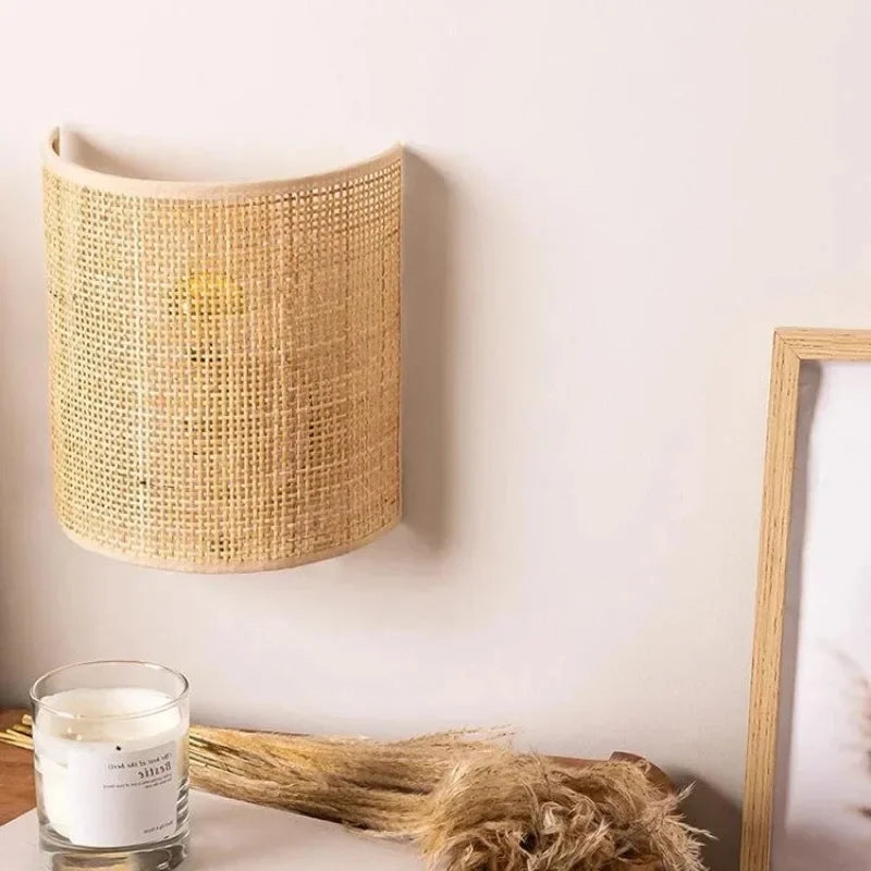 Applique murale fibre naturelle chambre 2