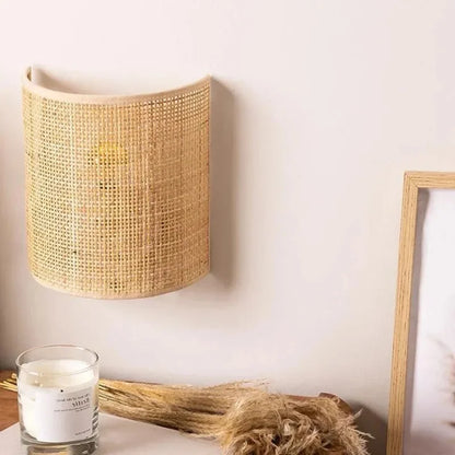 Applique murale fibre naturelle chambre 2