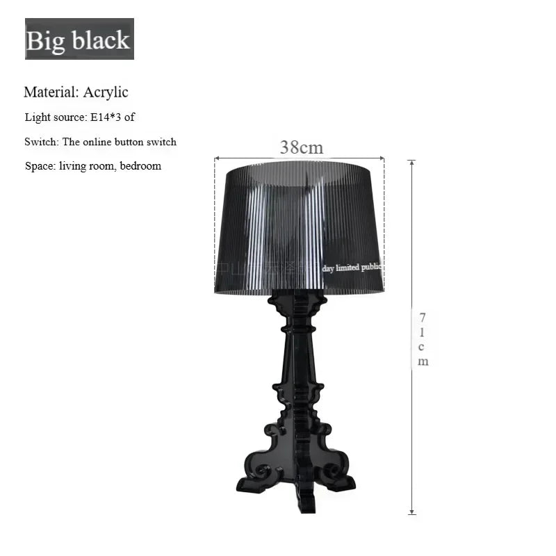 Applique murale karelle transparent grand noir