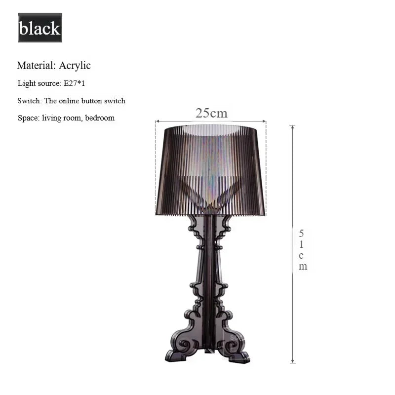 Applique murale karelle transparent noir