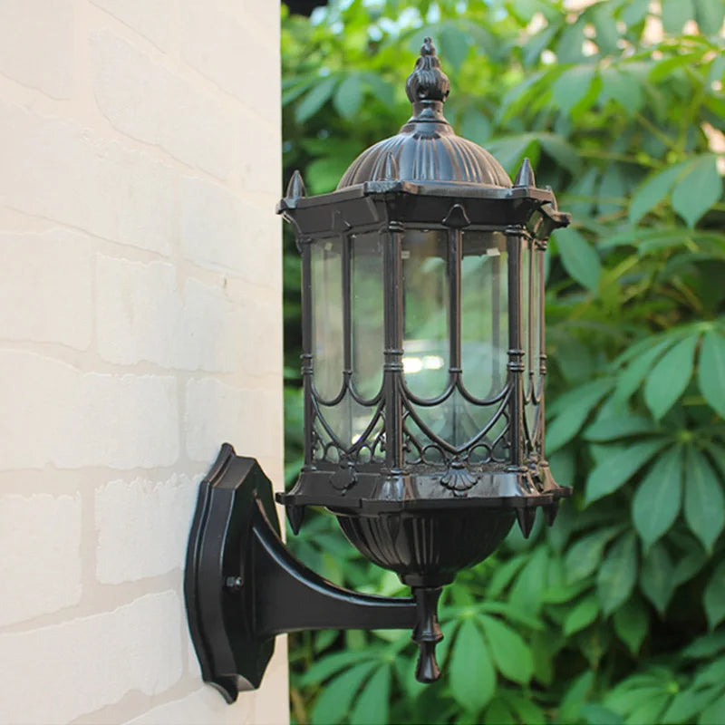 Applique murale lampadaire noir extérieur