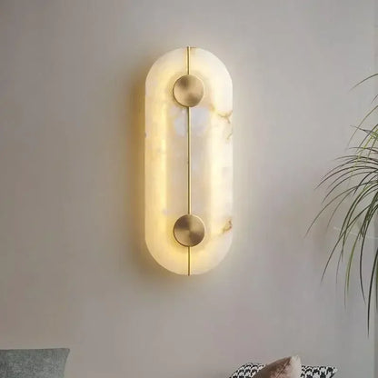 Applique murale marbre design allumée