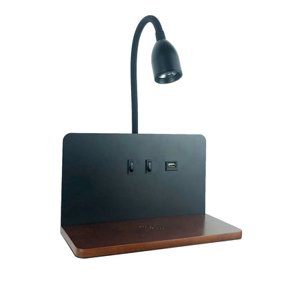 Applique murale noire avec support