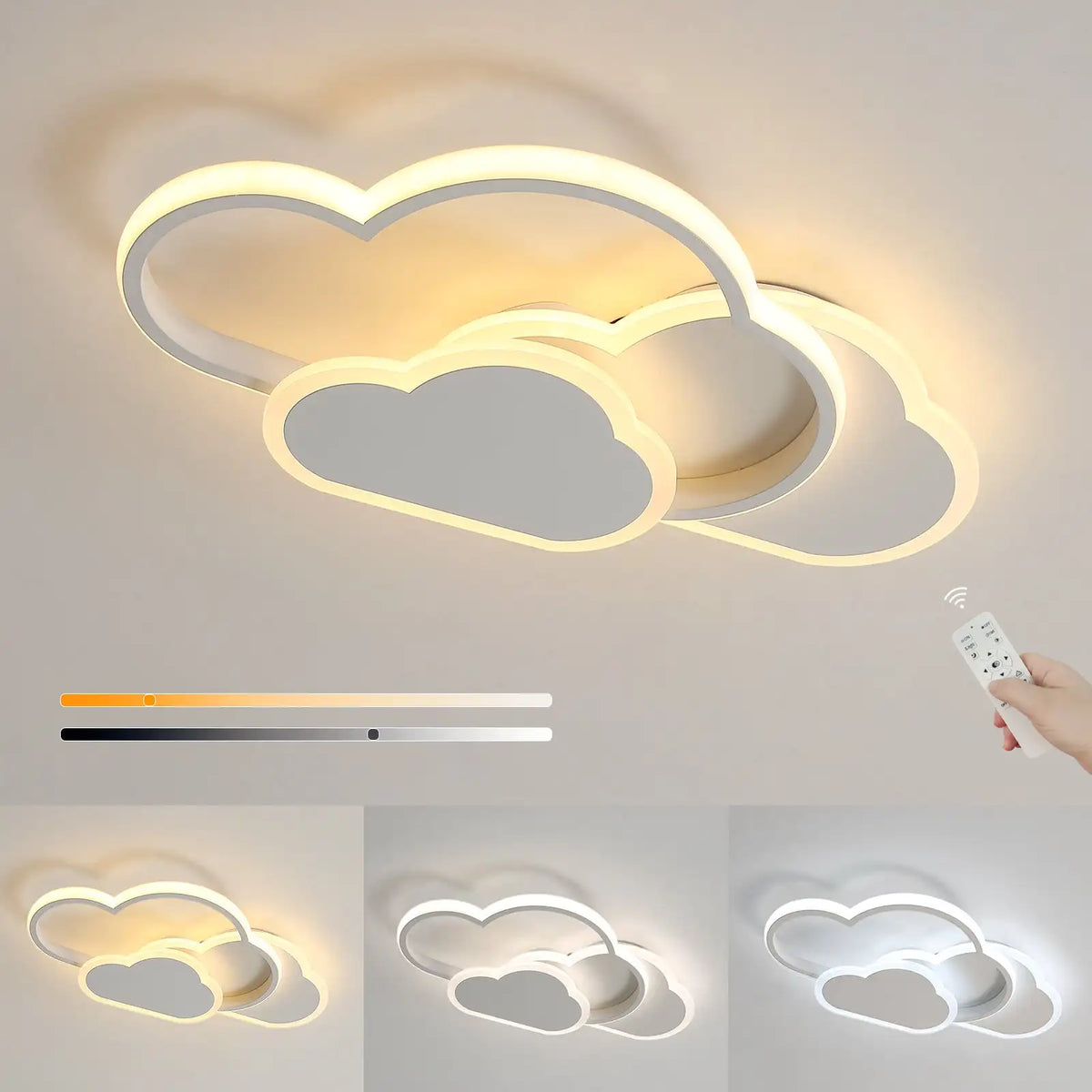 Applique murale nuage télécommandé