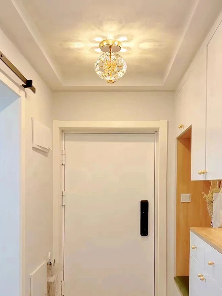 Applique murale pendante en cristal hall
