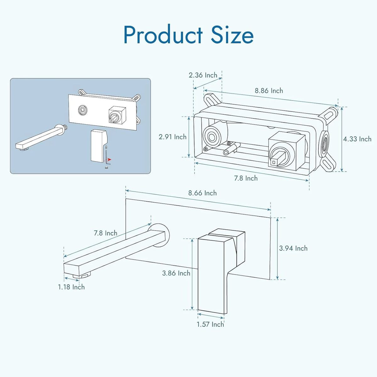 Applique murale robinet produit 