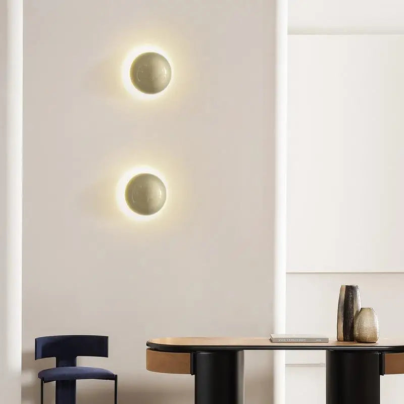 Applique murale ronde en blanche bureau