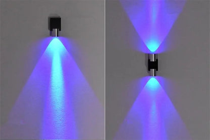 Applique murale tendance lumière bleu violet