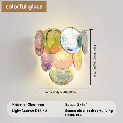 Applique murale verre coloré modèle 5