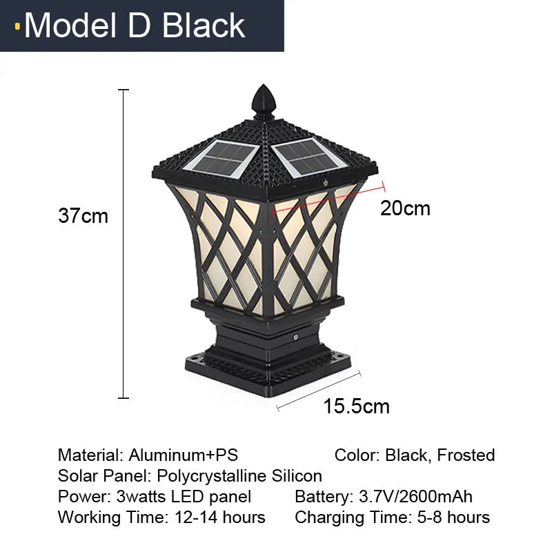 Applique murale LED solaire style japonais