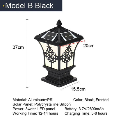 Applique murale LED solaire style japonais