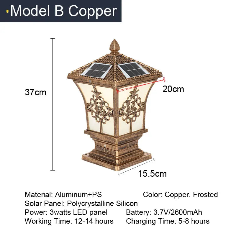 Applique murale LED solaire style japonais