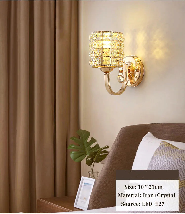 Grande applique murale en cristal