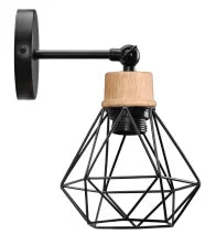 Style applique murale en bois et en noir