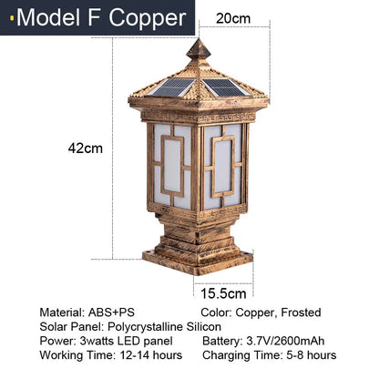 Applique murale LED solaire style japonais